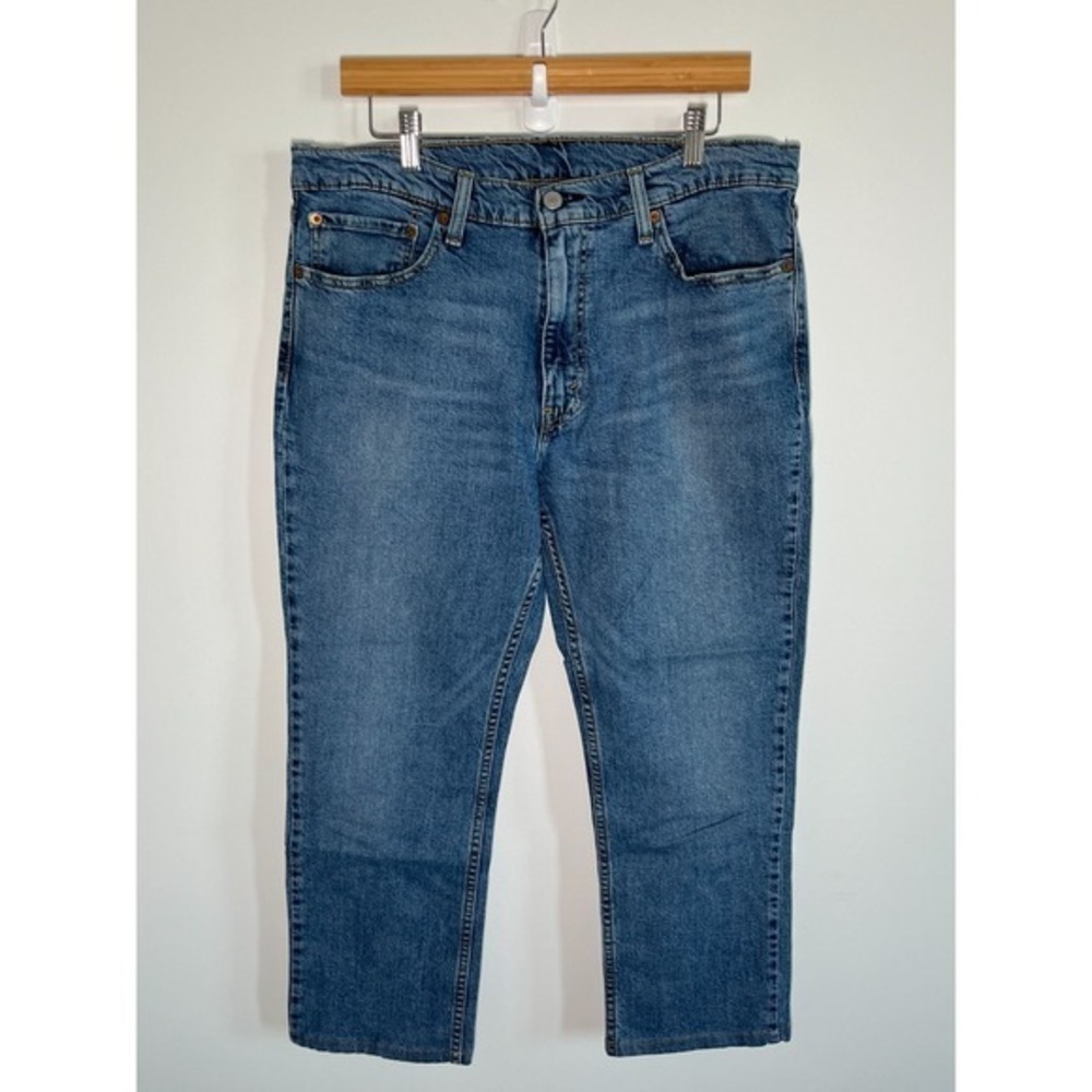 Levis 511 Jeans Mens 36x25 Blue Slim Straight Mid Rise Medium Wash Stretch Denim